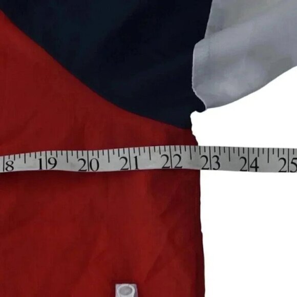 Reebok Classic Windbreaker Track Jacket Hooded Red White Blue Size Medium - Picture 15 of 16